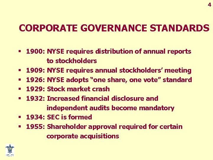 4 CORPORATE GOVERNANCE STANDARDS § 1900: NYSE requires distribution of annual reports to stockholders