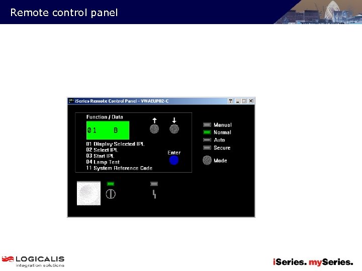 Remote control panel 