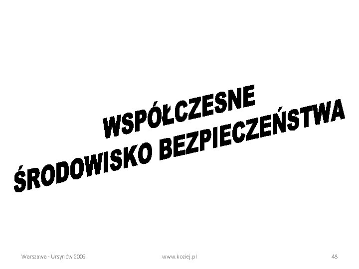 Warszawa - Ursynów 2009 www. koziej. pl 48 