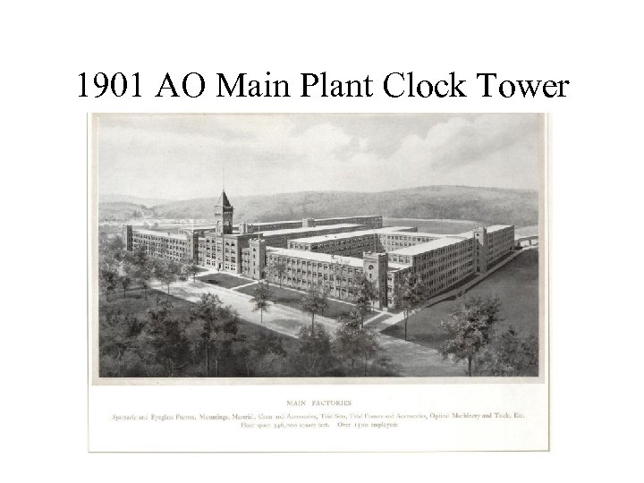 1901 AO Main Plant Clock Tower 