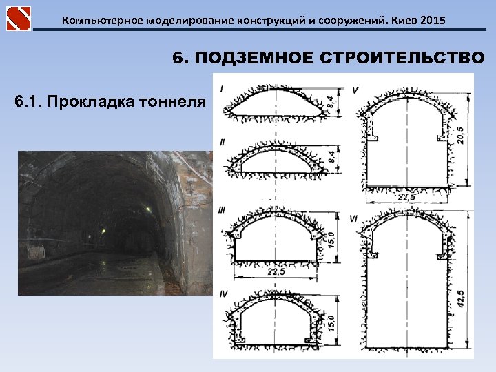 Компьютерное моделирование конструкций и сооружений. Киев 2015 6. ПОДЗЕМНОЕ СТРОИТЕЛЬСТВО 6. 1. Прокладка тоннеля