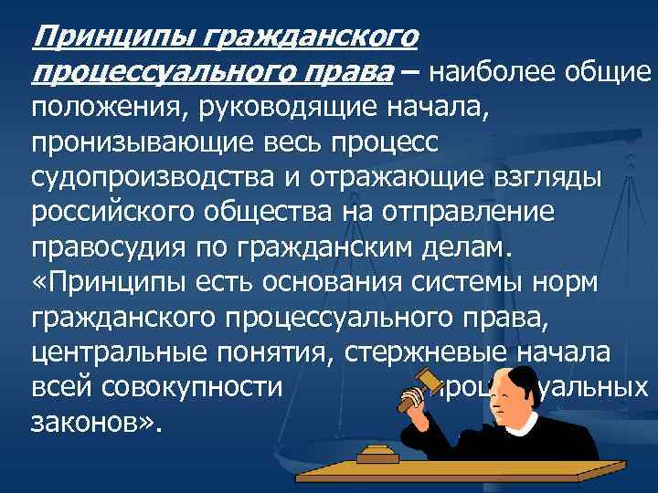 Схема основные принципы гражданского судопроизводства