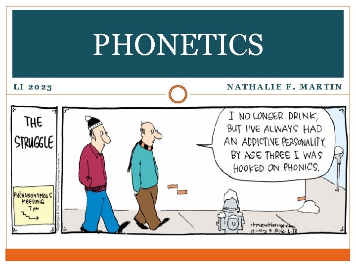 PHONETICS LI 2023 NATHALIE F. MARTIN 