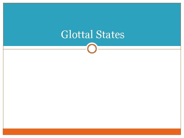 Glottal States 