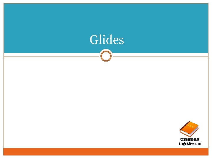 Glides Contemporary Linguistics: p. 33 