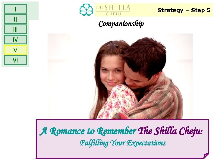 Ⅰ Ⅱ Ⅲ Strategy – Step 5 Companionship Ⅳ Ⅴ Ⅵ A Romance to