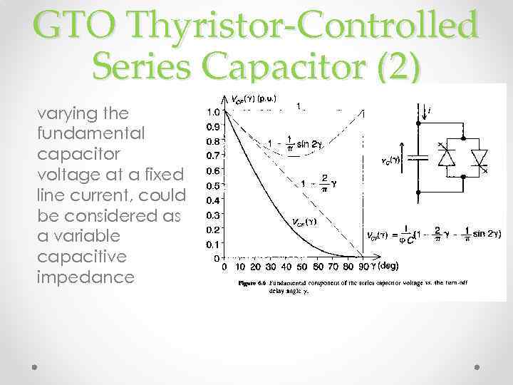 GTO Thyristor-Controlled Series Capacitor (2) varying the fundamental capacitor voltage at a fixed line