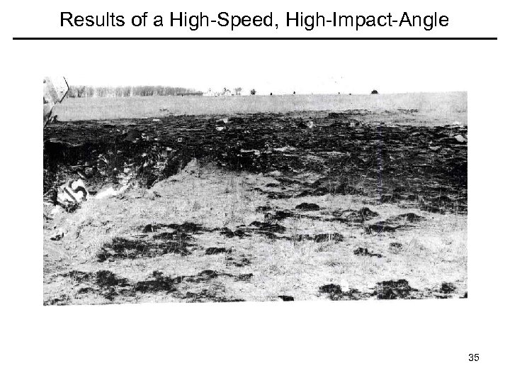 Results of a High-Speed, High-Impact-Angle 35 