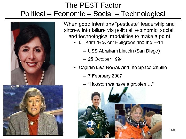 The PEST Factor Political – Economic – Social – Technological When good intentions “pesticate”