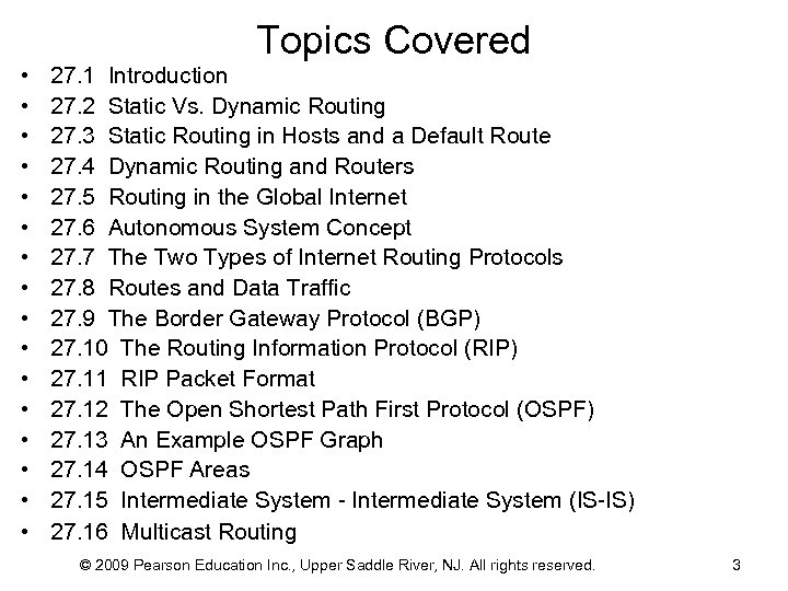  • • • • Topics Covered 27. 1 Introduction 27. 2 Static Vs.