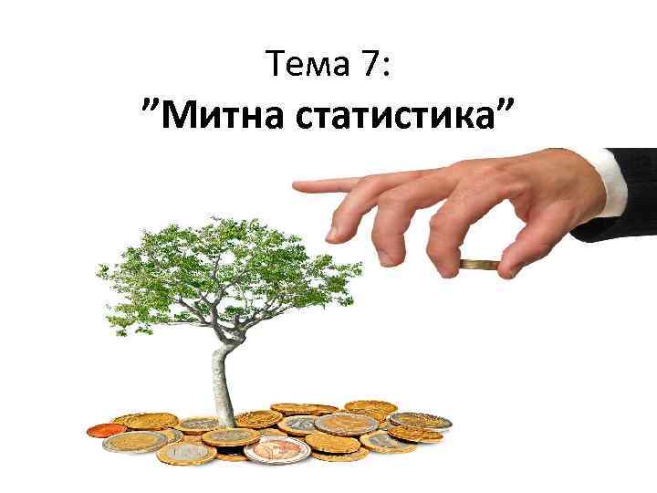 Тема 7: ”Митна статистика” 