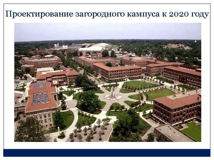 Проектирование загородного кампуса к 2020 году 