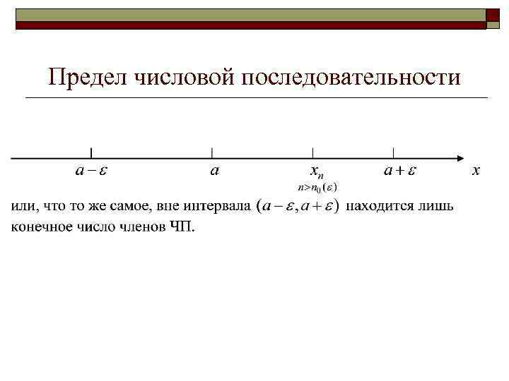 Предел числовой последовательности