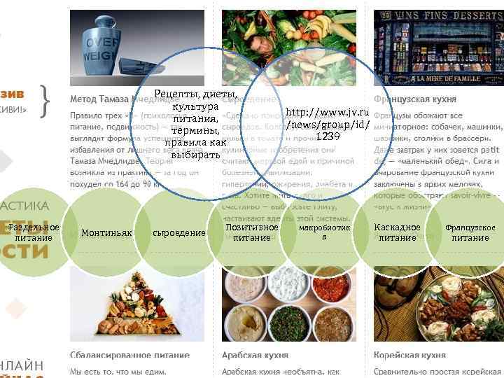 Рецепты, диеты, культура питания, термины, правила как выбирать Раздельное питание Монтиньяк сыроедение Позитивное питание