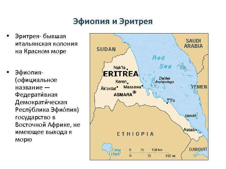 План характеристики страны эритрея