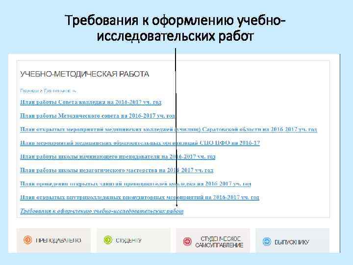 Требования к оформлению учебноисследовательских работ 