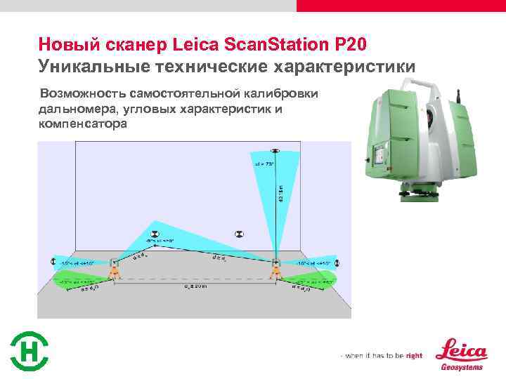 Новый сканер Leica Scan. Station P 20 Уникальные технические характеристики Возможность самостоятельной калибровки дальномера,