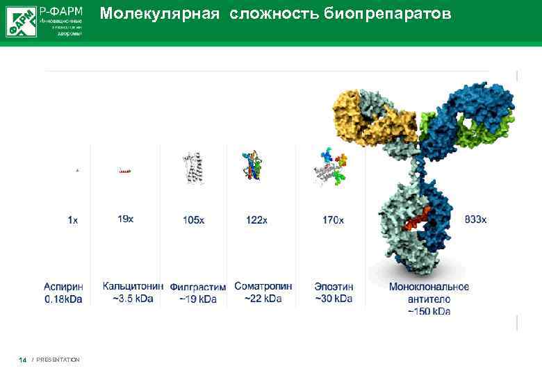  Молекулярная сложность биопрепаратов 14 / PRESENTATION 