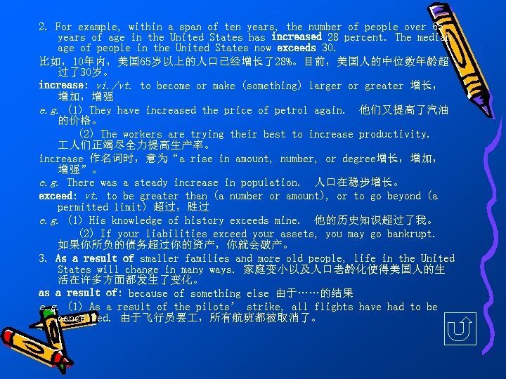 2. For example, within a span of ten years, the number of people over