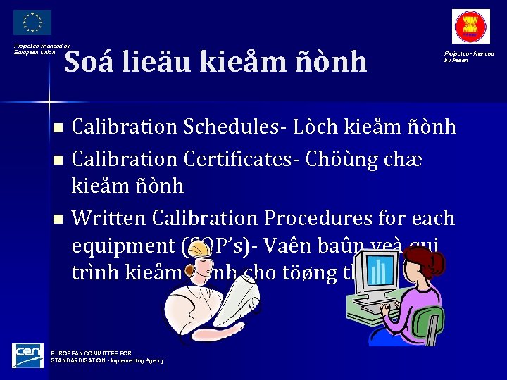 Soá lieäu kieåm ñònh Project co-financed by European Union Project co- financed by Asean