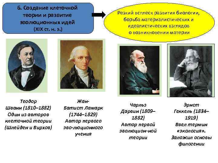 6. Создание клеточной теории и развитие эволюционных идей (ХІХ ст. н. э. ) Теодор