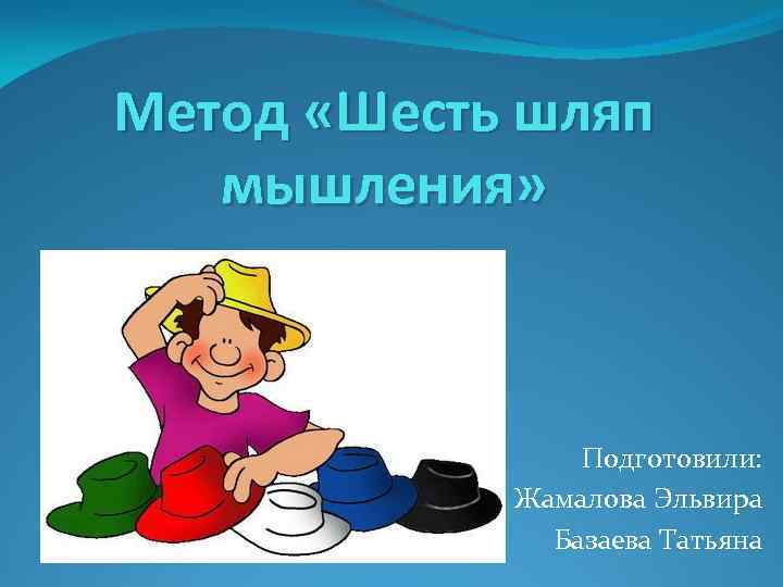 Метод шести шляп презентация