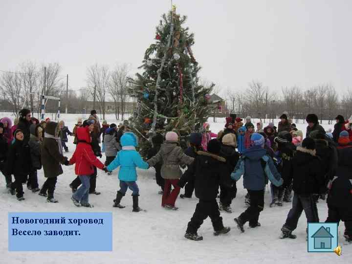 Лишь зимою Новый год С ёлкою приходит. Новогодний хоровод Весело заводит. 