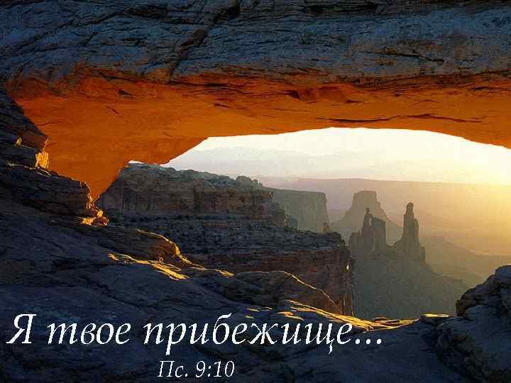 Я твое прибежище. . . Пс. 9: 10 