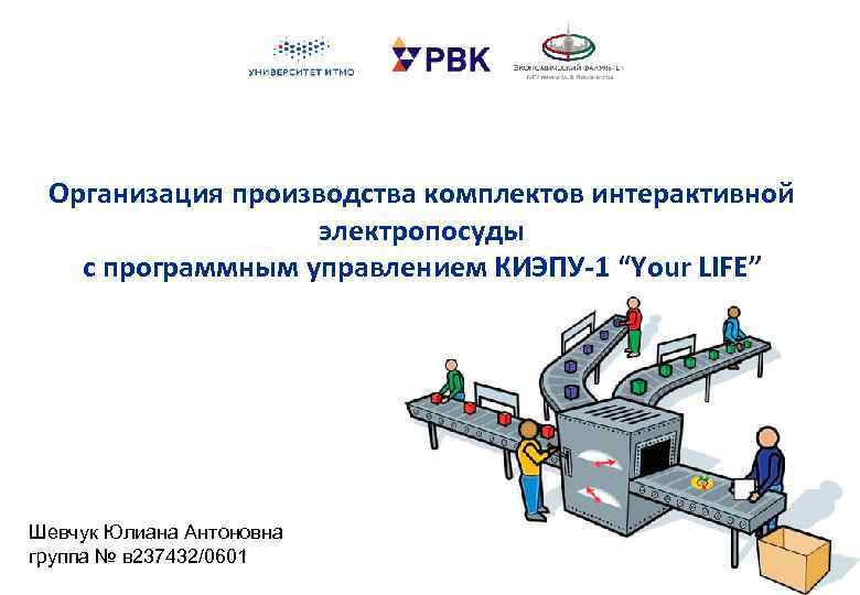 Организация производства комплектов интерактивной электропосуды с программным управлением КИЭПУ-1 “Your LIFE” Шевчук Юлиана Антоновна