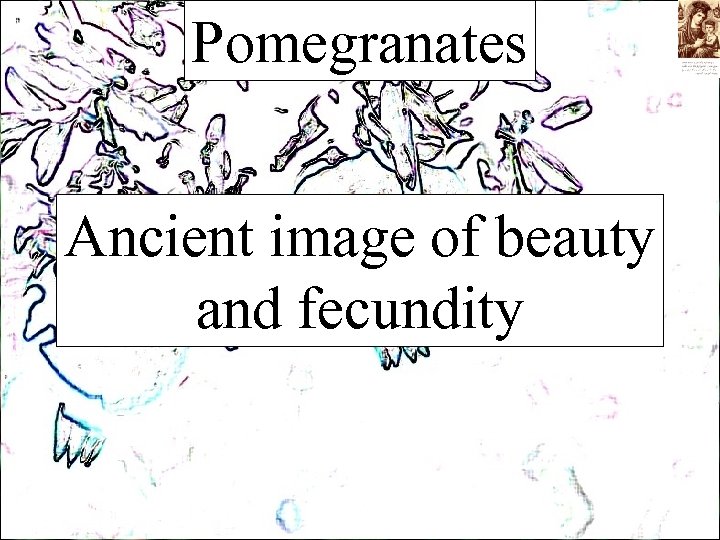 Pomegranates Ancient image of beauty and fecundity 