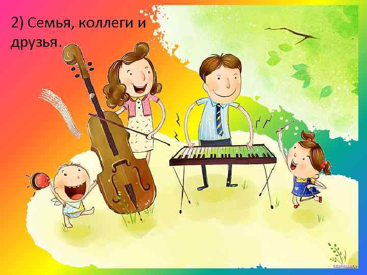 2) Семья, коллеги и друзья. 