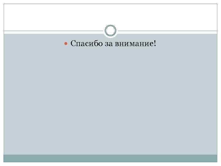  Спасибо за внимание! 