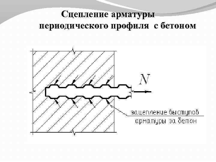Сцепление арматуры периодического профиля с бетоном 
