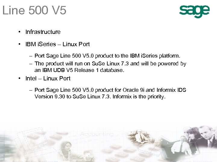 Line 500 V 5 • Infrastructure • IBM i. Series – Linux Port –