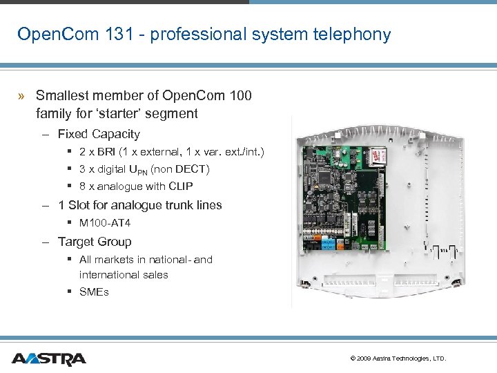 Open. Com 131 - professional system telephony » Smallest member of Open. Com 100