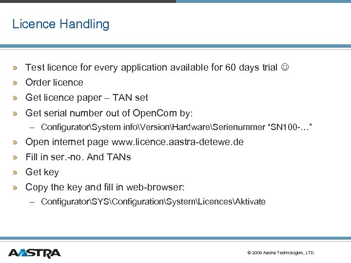 Licence Handling » Test licence for every application available for 60 days trial »