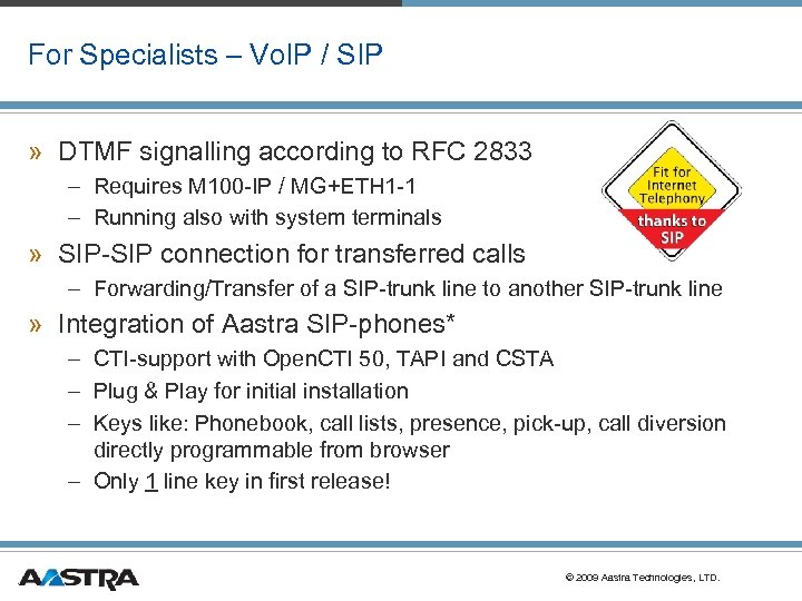 For Specialists – Vo. IP / SIP » DTMF signalling according to RFC 2833