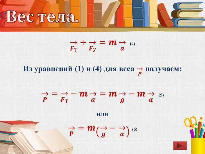 Вес тела. • 