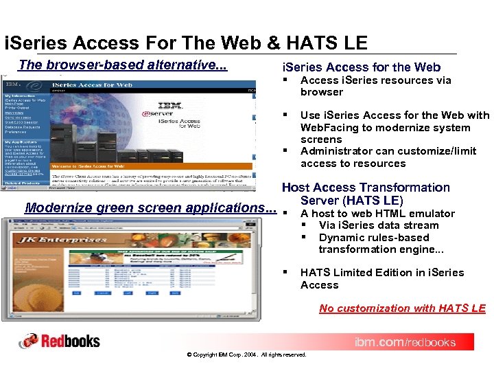 i. Series Access For The Web & HATS LE The browser-based alternative. . .