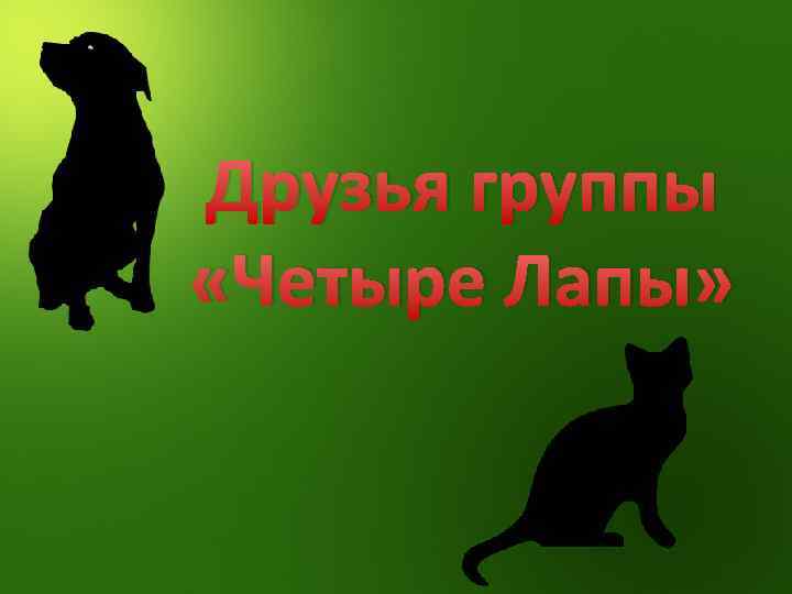 Друзья группы «Четыре Лапы» 