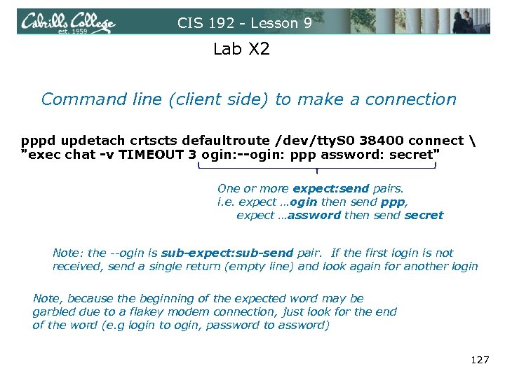 CIS 192 - Lesson 9 Lab X 2 Command line (client side) to make