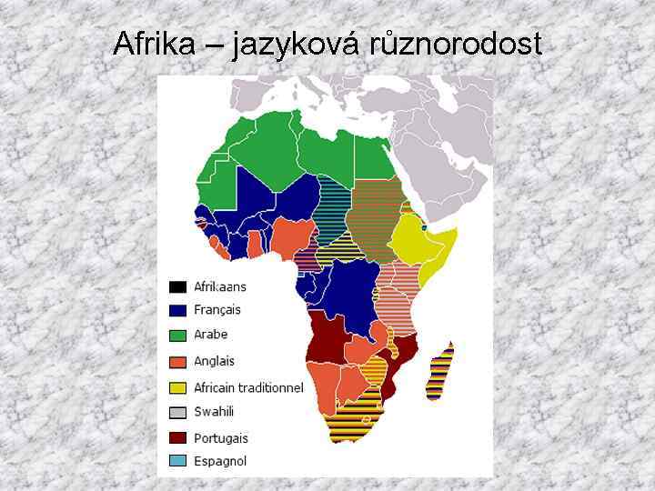 Afrika – jazyková různorodost 