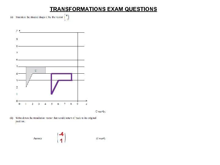 TRANSFORMATIONS EXAM QUESTIONS -4 1 