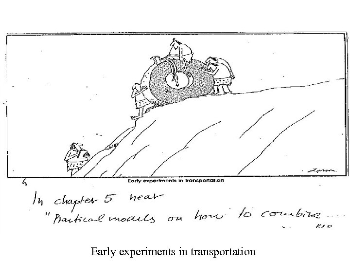 Early experiments in transportation 