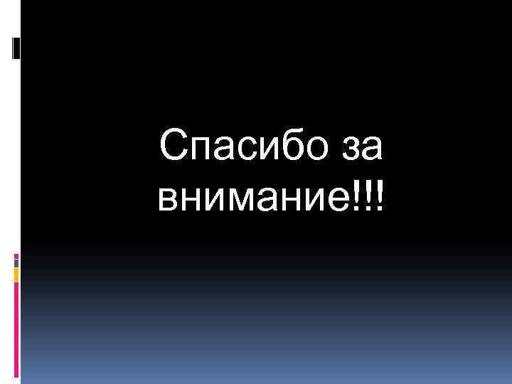 Спасибо за внимание!!! 