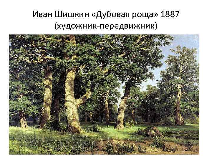 Иван Шишкин «Дубовая роща» 1887 (художник-передвижник) 