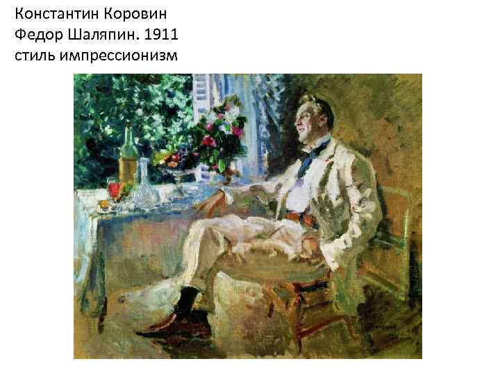 Константин Коровин Федор Шаляпин. 1911 стиль импрессионизм 