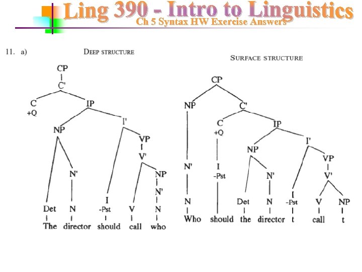 Ch 5 Syntax HW Exercise Answers 