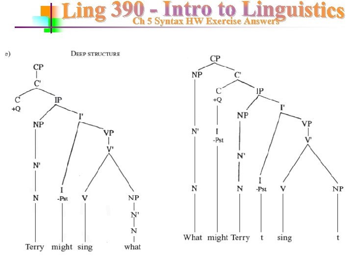 Ch 5 Syntax HW Exercise Answers 