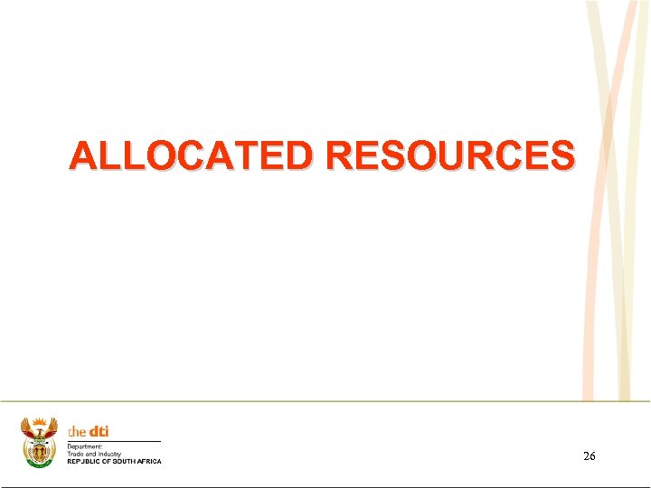 ALLOCATED RESOURCES 26 